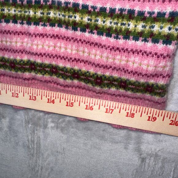 Tabitha Webb Cardigan Women's XL Wool Blend Sweater Fair Isle Stripe Button Up - Picture 8 of 13